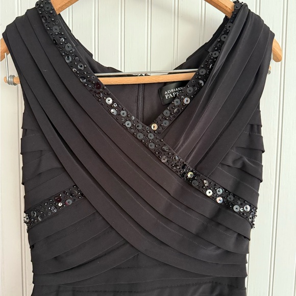 Adrianna Papell Black Cocktail Dress Size 4 - Picture 3 of 4